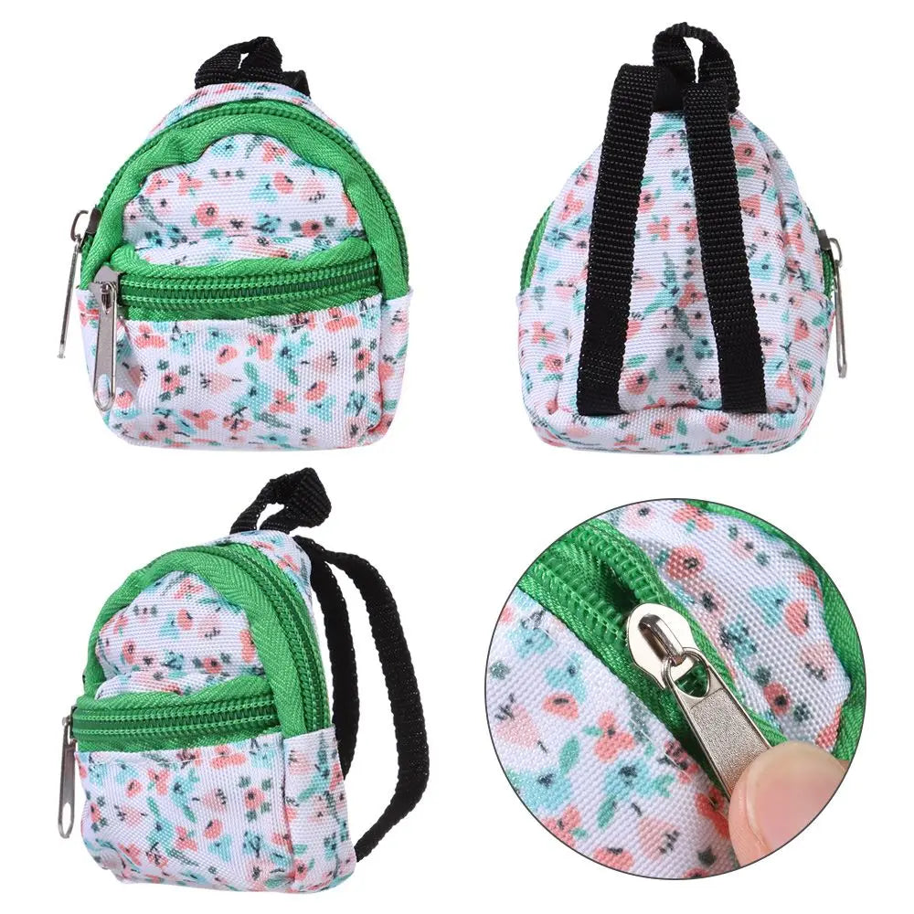 Mini Doll Backpack – Cute Cloth School Bag for 1/6 BJD Dolls Doll Accessory Axl