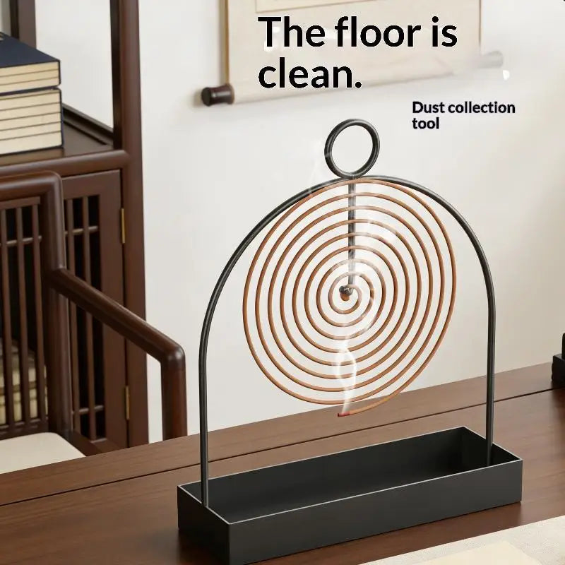 Nordic Spiral Iron Mosquito Coil Holder with Ash Tray Mosquito Coil Holder Axl