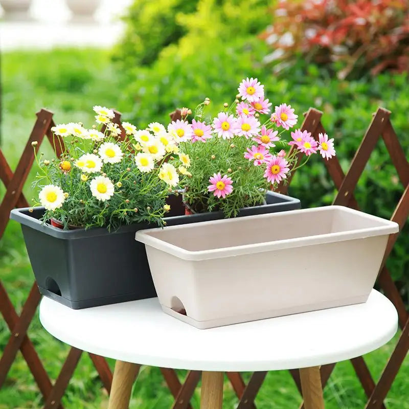 Self-Watering Planter Pot with Reservoir & Drainage – Indoor Self-Watering Planter Axl