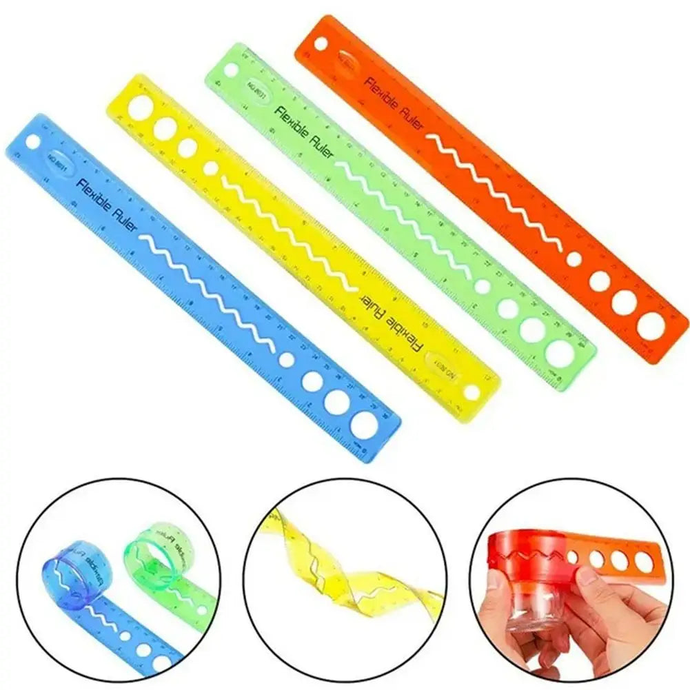 30cm Flexible Folding Ruler – Soft Plastic Student Ruler Flexible Ruler Axl