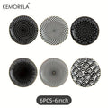 KEMORELA 6-Piece Gold Rim Ceramic Dinner Plates Set – Porcelain Ceramic Dinner Plates Axl 6PCS 6inch