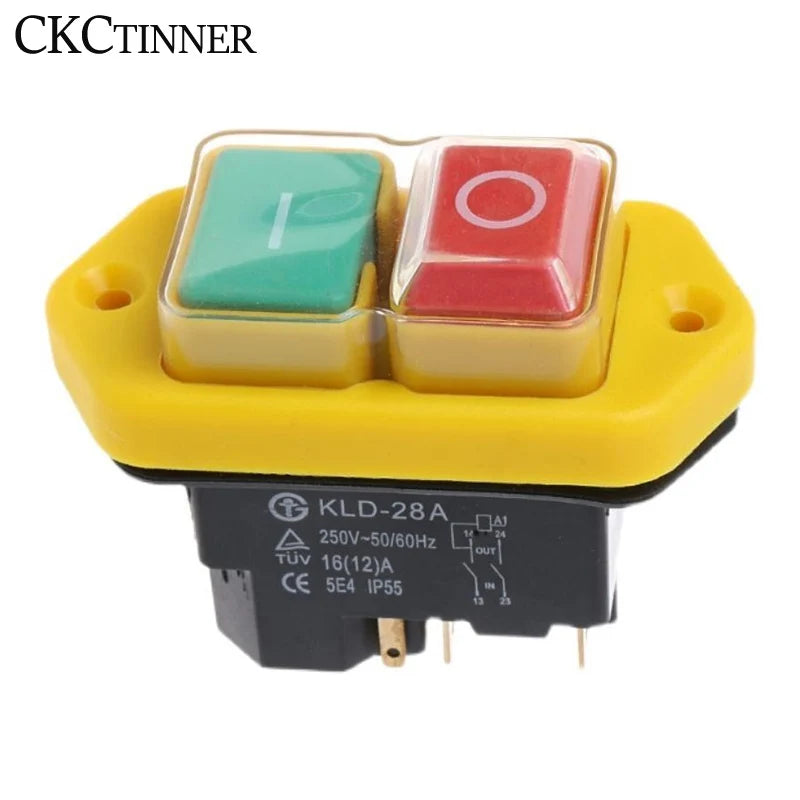 KLD28 Waterproof Power Tool Switch 16A 250V Push Button Power Tool Switch Axl