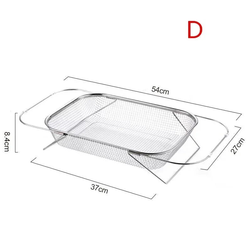 Expandable Stainless Steel Sink Colander & Drain Basket Sink Colander Basket Axl D