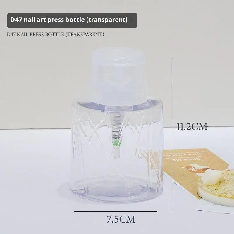 Refillable Lockable Pump Dispenser – Nail & Makeup Remover Nail Pump Dispenser Axl Transparent