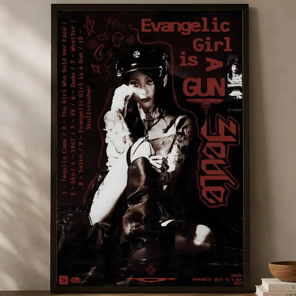 Y-yeule HD PVC Wall Art Poster – Self-Stick Home Decor Wall Art Poster Axl White11 15X20cmNoframe