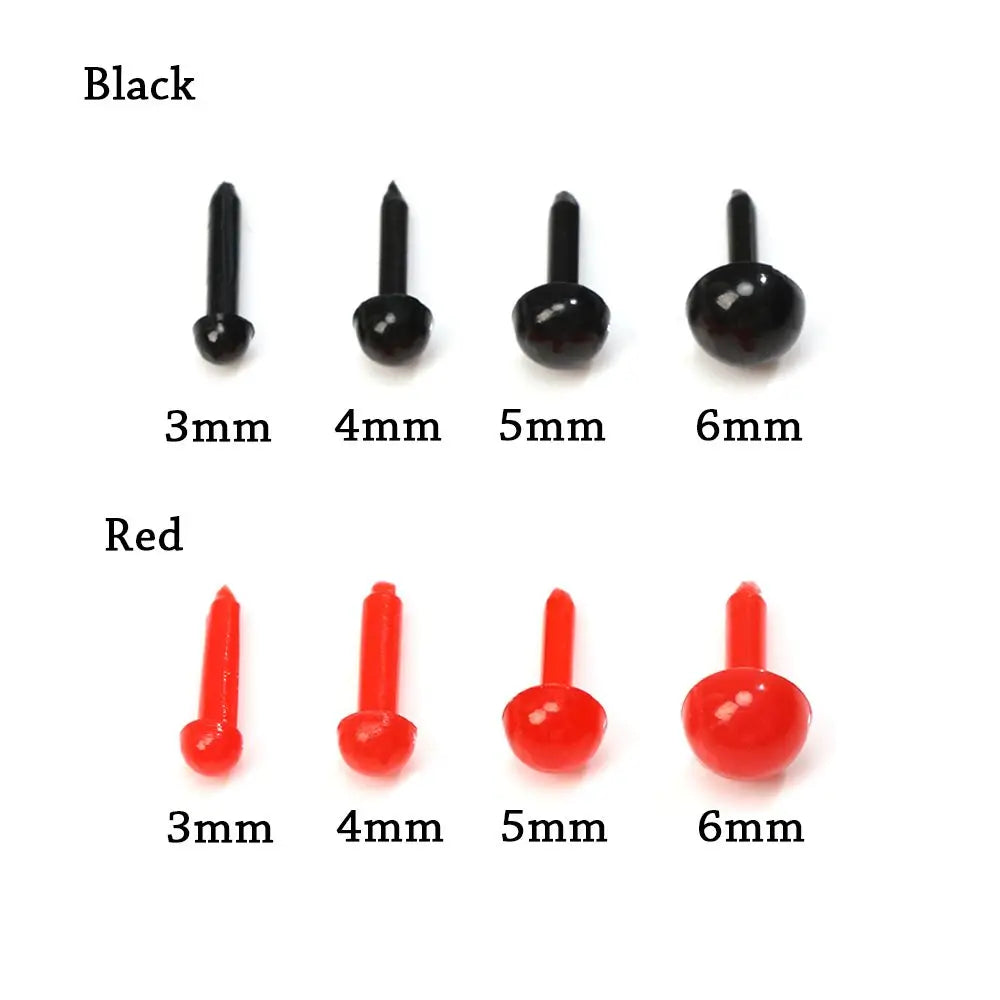 100 Pcs Mini Safety Doll Noses & Eyes 3mm–6mm | Craft DIY Doll Craft Accessories Axl