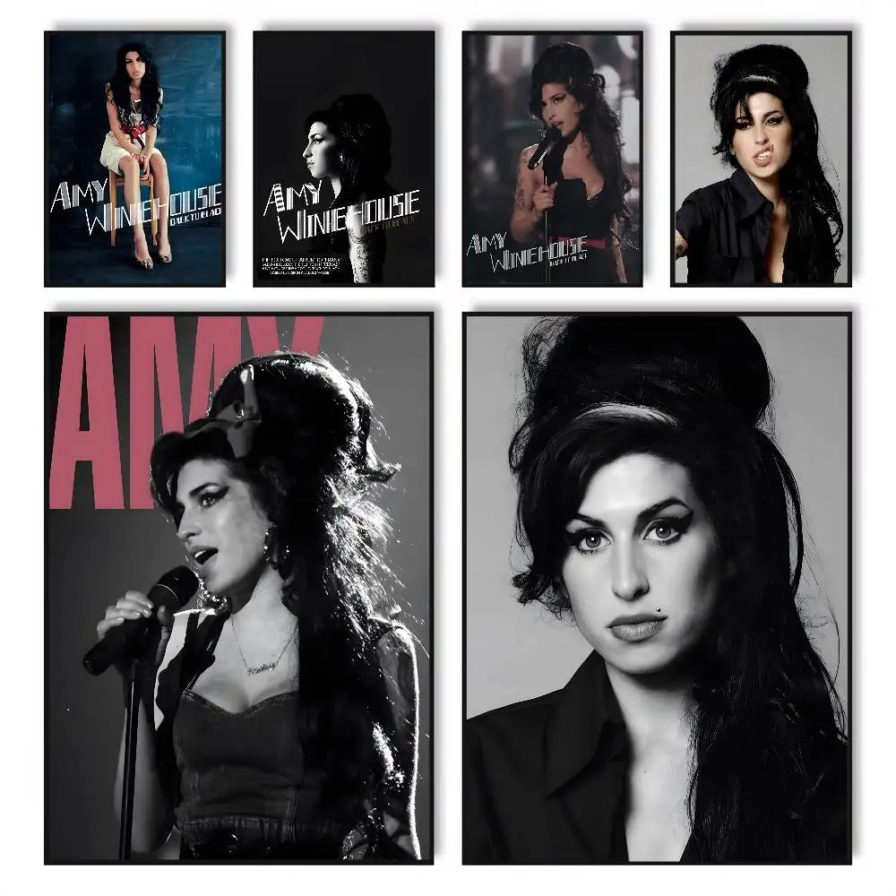 Amy Winehouse HD Poster – Self-Adhesive Waterproof Wall Art Wall Art Poster Axl