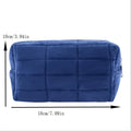 Cute Plush Makeup Bag – Large Fuzzy Cosmetic Travel Pouch Plush Cosmetic Bag Axl Dark blue