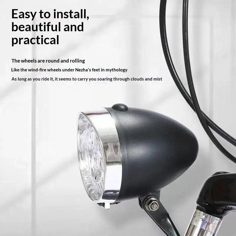 Retro Vintage 3 LED Bicycle Front Light – Night Riding Bike Headlight Axl