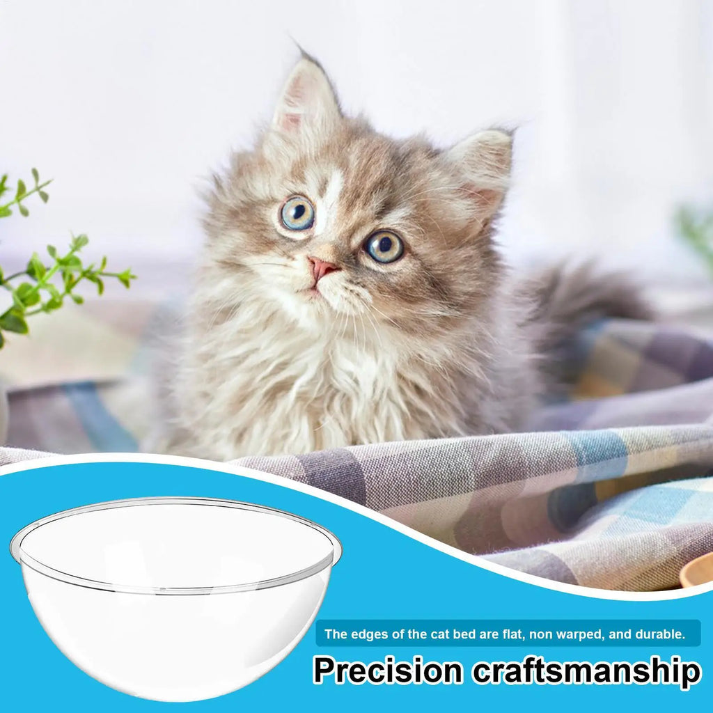Clear Acrylic Dome Cat Bed – Indoor Climbing & Sleeping Nest Acrylic Cat Bed Axl