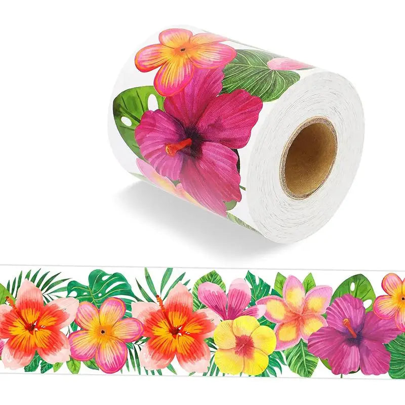 10-Color 60 Ft Self-Stick Floral Bulletin Board Border Trim Bulletin Board Border Axl A7