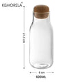 Clear Glass Storage Jar with Cork Lid – Airtight Canister Glass Storage Jar Axl L