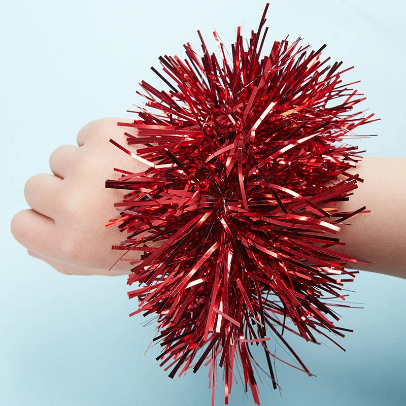 2 Pcs Cheerleading Wrist Pompoms – 7 Colors Dance Bracelet Cheerleading Pompoms Axl