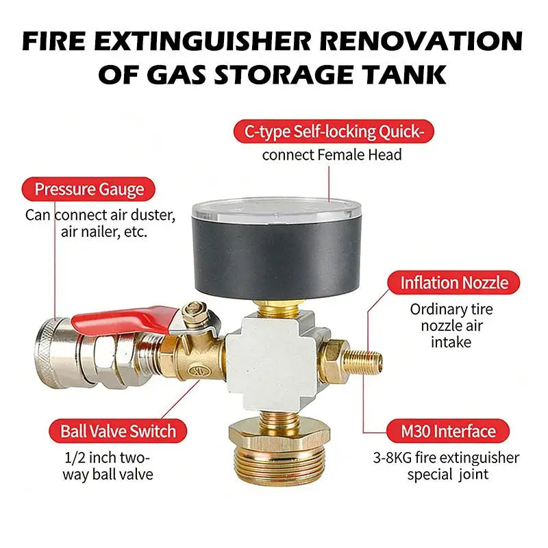 Small Air Tank Pressure Adapter – Air Compressor Conversion Kit Air Compressor Adapter Axl