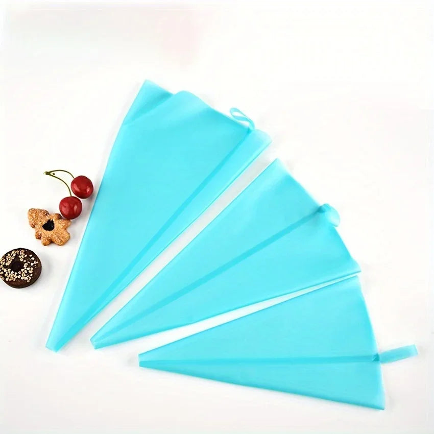 Set of 3 Reusable Silicone Piping Bags – Cake Decorating Silicone Piping Bags Axl