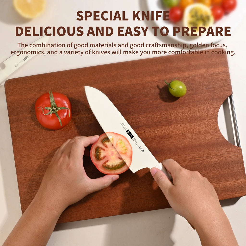 PLYS Ceramic Chef Knife Set – Sharp Blade & Wooden Handle Ceramic Chef Knife Axl