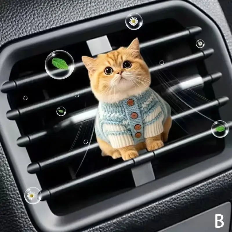 Cute Cat Car Air Vent Aromatherapy Clip | Long-Lasting Freshener Car Air Freshener Axl B