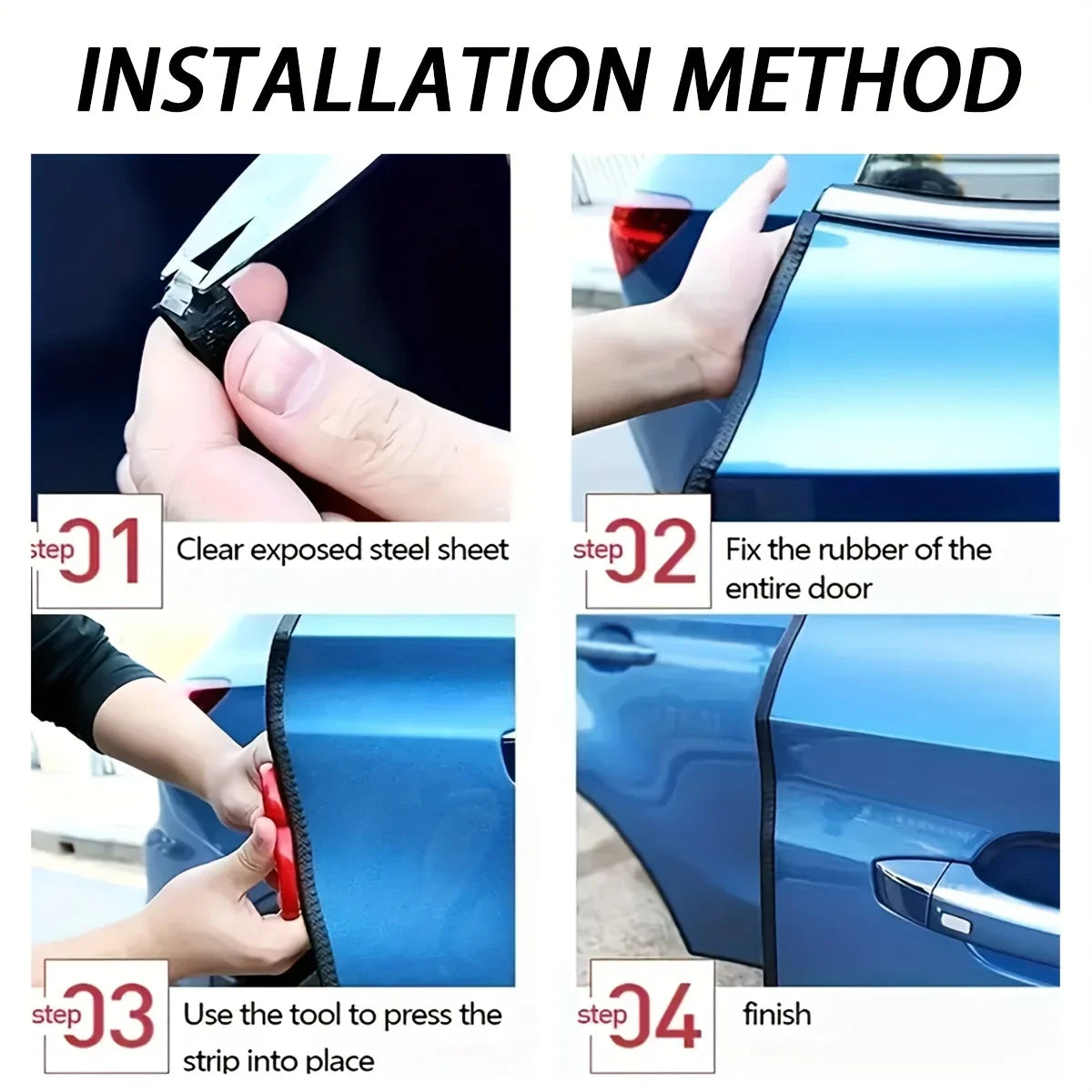 5M Black Car Door Edge Guard Strip – PVC Protector Trim Car Door Protector Axl