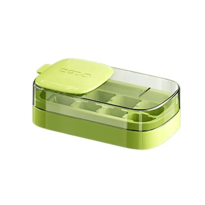 2-in-1 Ice Cube Tray Bottle with Straw Lid | Freezer Safe Ice Cube Tray Bottle Axl Green