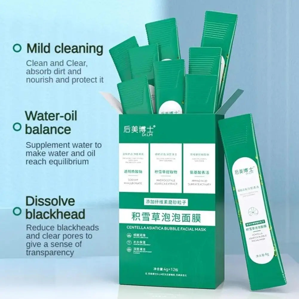 Centella Asiatica Bubble Face Mask – Pore Minimizing 12 Pack Bubble Face Mask Axl