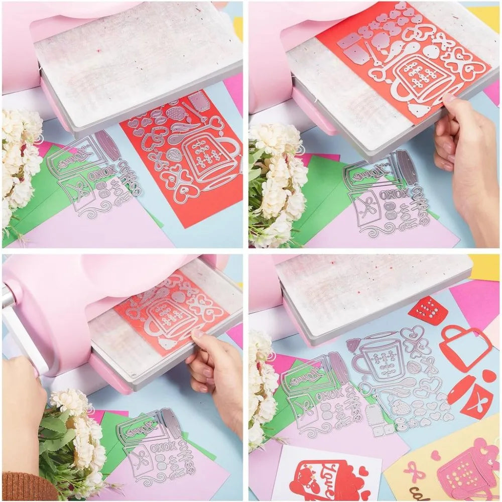 Coffee Cup Valentine's Day Cutting Dies – DIY Cards & Scrapbook Craft Cutting Dies Axl