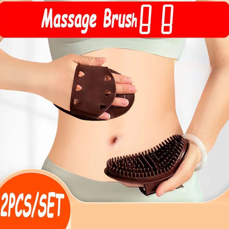 2-Piece Body Meridian Massage Brush Set – Home & Salon Body Massage Brush Axl