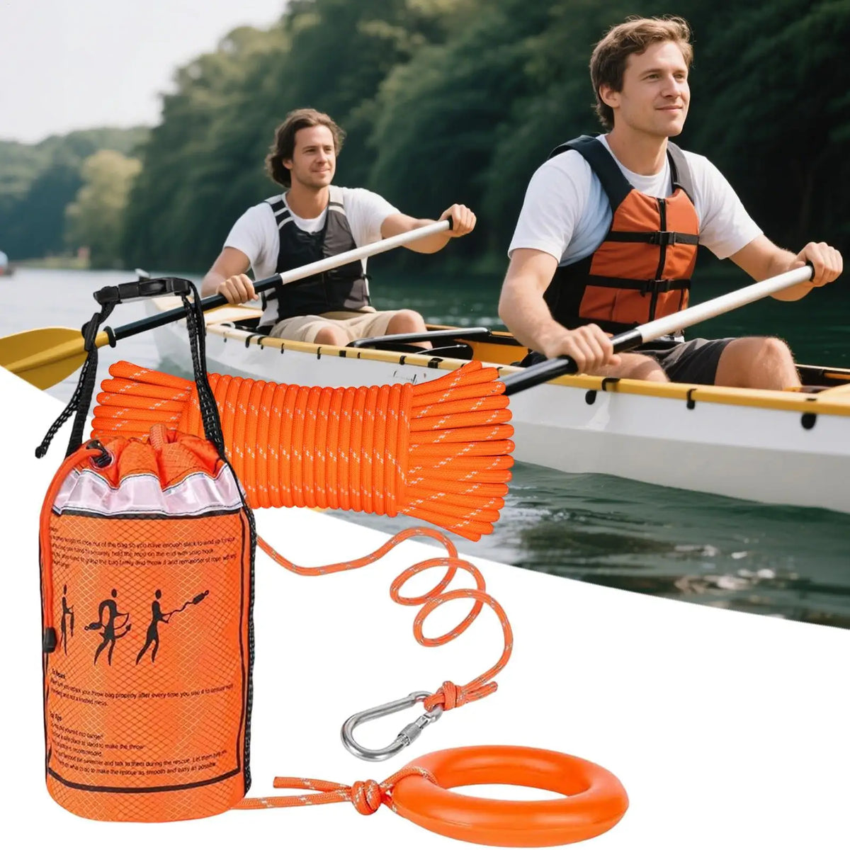 Water Rescue Throw Bag – 15m Floating Rope Set Rescue Throw Bag Axl