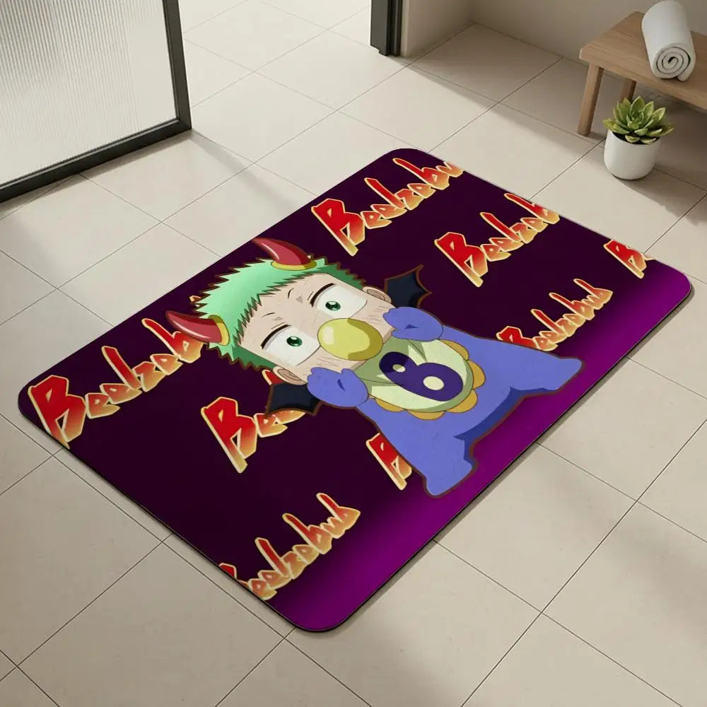 Anime Beelzebub Diatomite Bath Mat – Quick Dry & Non-Slip Diatomite Bath Mat Axl White10 50x80cm
