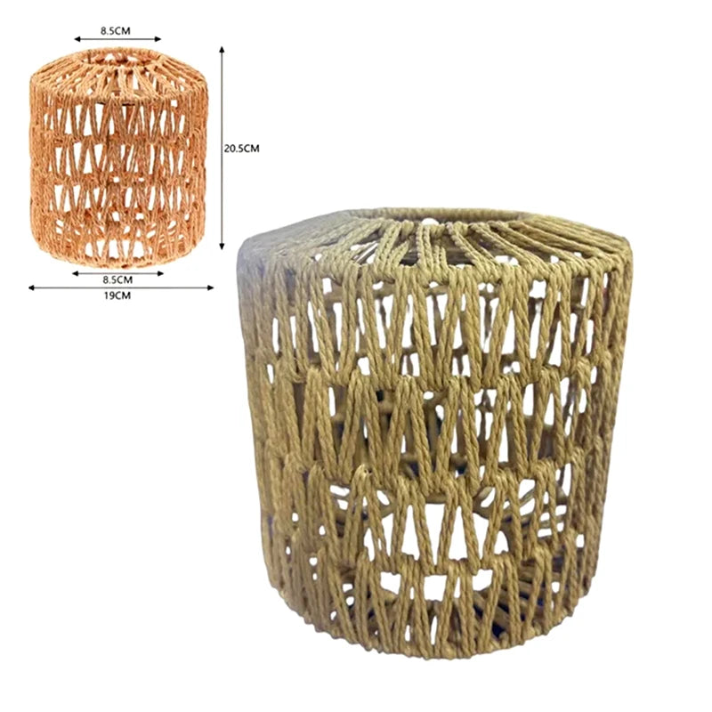 Vintage Handmade Woven Rattan Lampshade – Hanging Light Shade Hanging Lamp Shade Axl A3