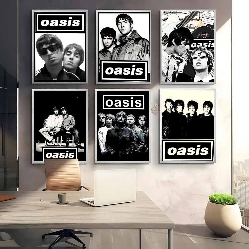 Oasis Classics Self-Adhesive Music Poster | Wall Art Sticker Wall Art Poster Axl