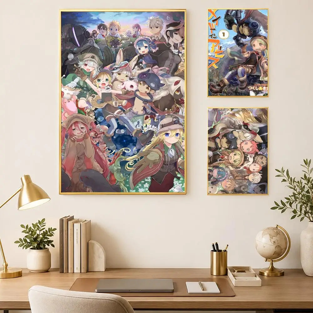 Made in Abyss Anime Poster – Self-Stick Waterproof Wall Art Anime Wall Poster Axl