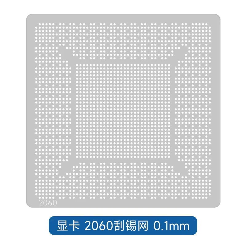 BGA Reballing Stencil GTX RTX Intel NVIDIA GPU Chips Steel Mesh BGA Reballing Stencil Axl 2060 China Mainland