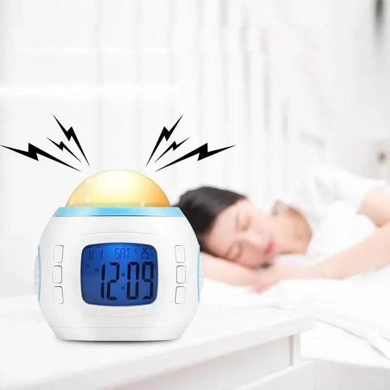 Kids Star Projector Alarm Clock – Night Light & Music Kids Projector Clock Axl