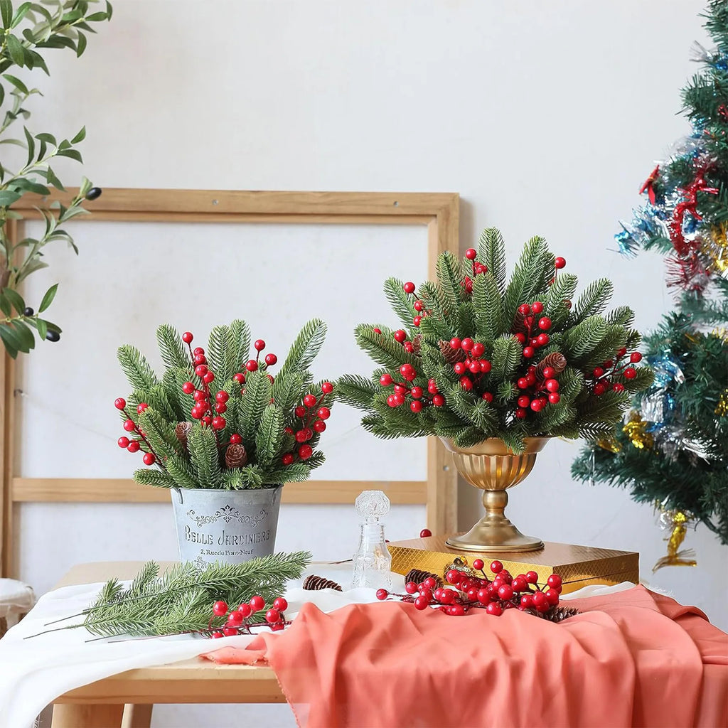 Artificial Pine Branches Greenery for Wreaths & Holiday Decor Artificial Greenery Axl