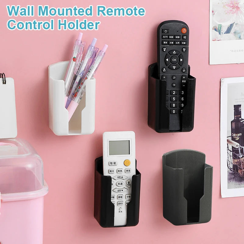 Wall Mounted Remote Control Holder – No-Drill Storage Box Wall Storage Organizer Axl
