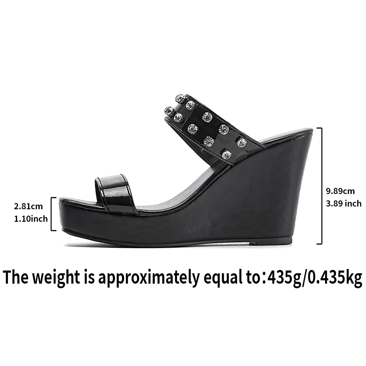 Women's Rhinestone Wedge Platform Sandals – High Heel Slingback Platform Wedge Sandals Axl