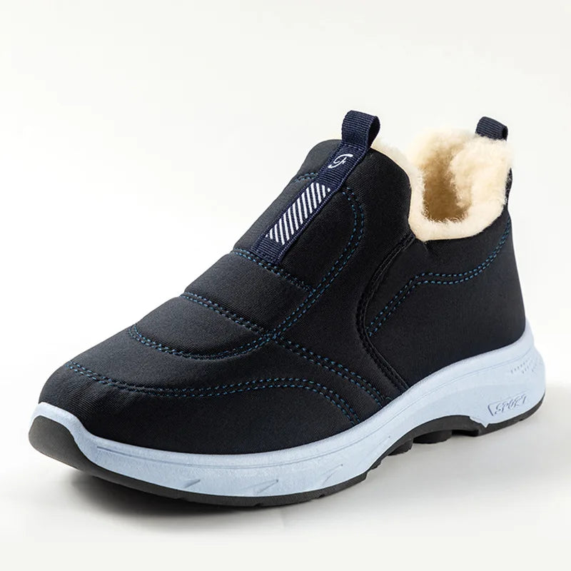Women's Winter Snow Boots – Velvet Lined Warm Slip-On Mid-Calf Winter Snow Boots Axl Blue 43