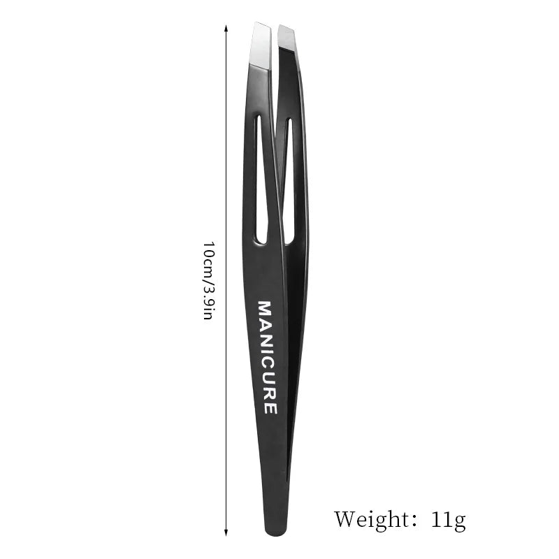 Stainless Steel Eyelash Tweezers Set – Lash Extension & Brow Eyelash Tweezers Set Axl Black