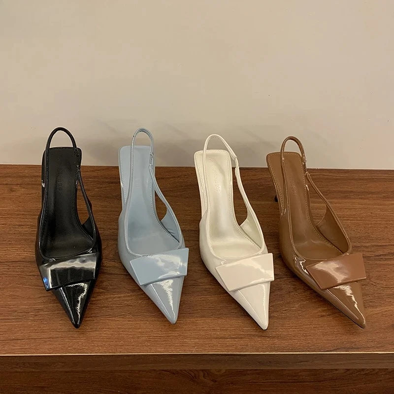 Women's High Heel Pointed Toe Slingback Sandals | Party Heels High Heel Sandals Axl