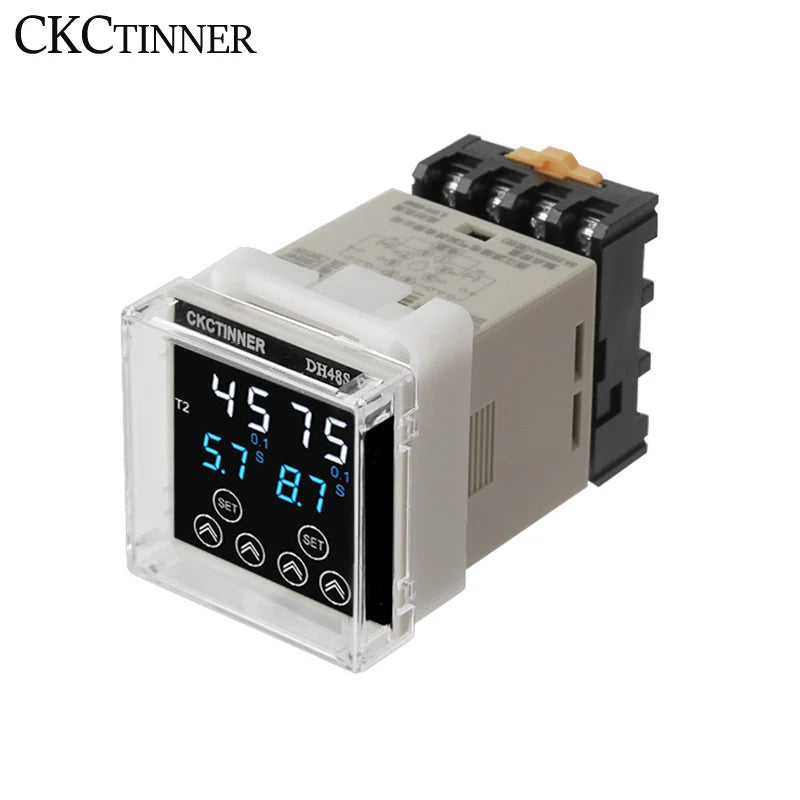 DH48S Digital Time Relay Programmable Cycle Delay Din Rail Digital Time Relay Axl
