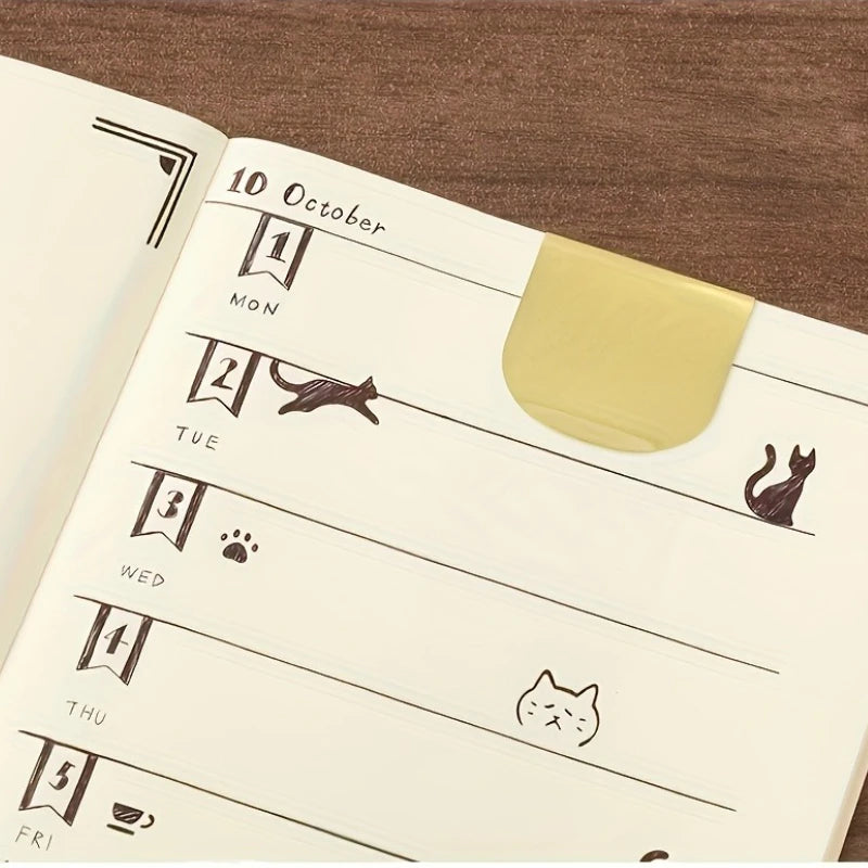 3-in-1 Cat Lover Metal Ruler – Bookmark & Template, 20+ Designs Template Ruler Axl