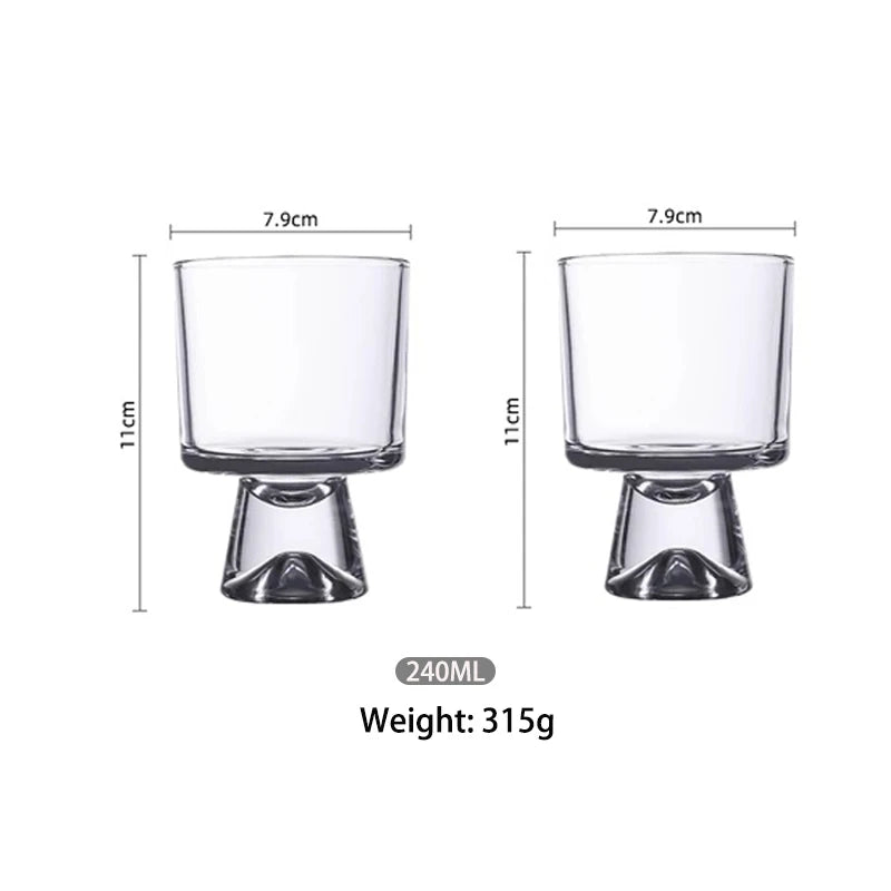 KEMORELA 8.1oz Mini Long Stem Glass Cup – Wine & Desserts Glass Stemware Cup Axl 2PCS 240ml