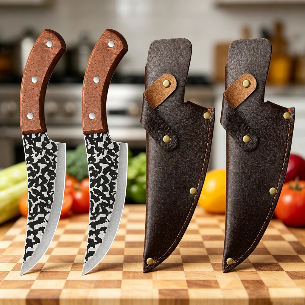 SHENJIU Hand Forged Boning Knife – Full Tang Stainless Steel Boning Knife Axl 2pcs A