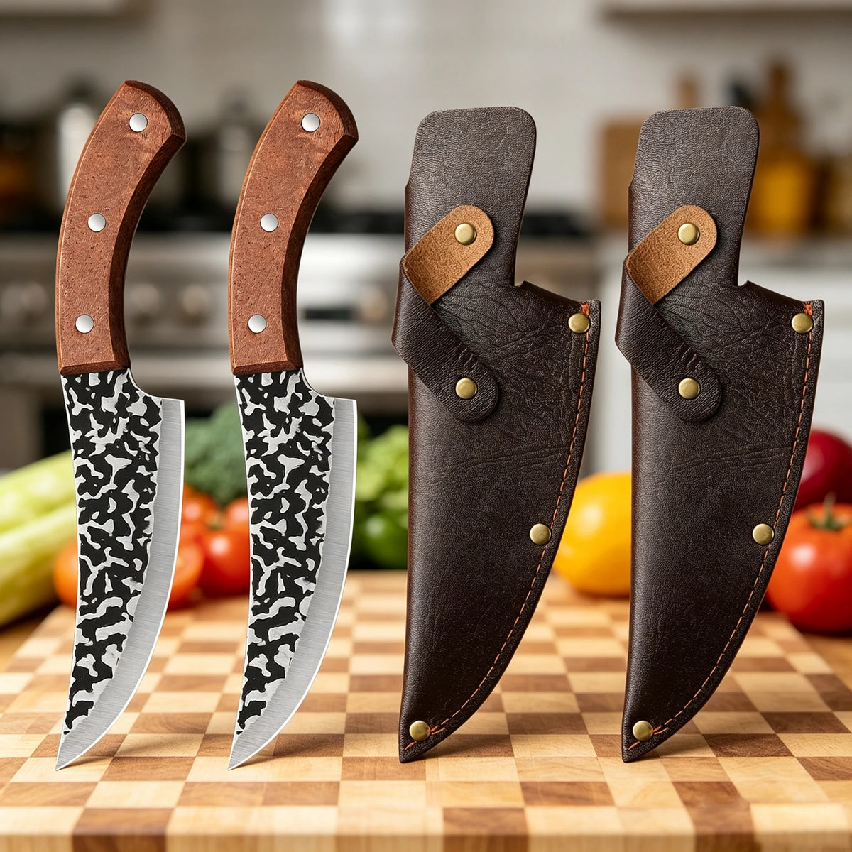 SHENJIU Hand Forged Boning Knife – Full Tang Stainless Steel Boning Knife Axl 2pcs A