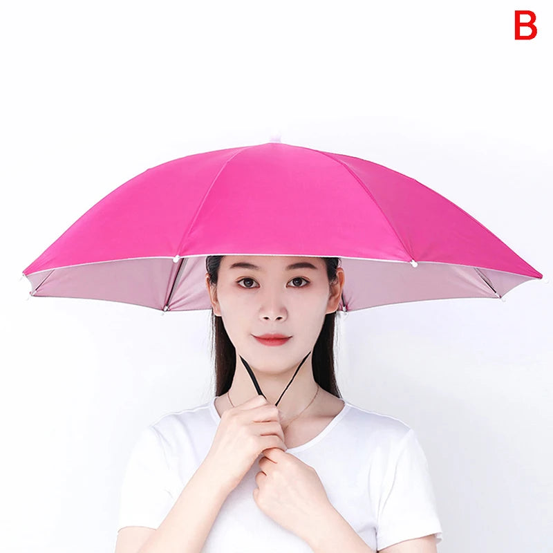 Folding Umbrella Hat – Hands-Free Outdoor Cap for Fishing Outdoor Umbrella Hat Axl B