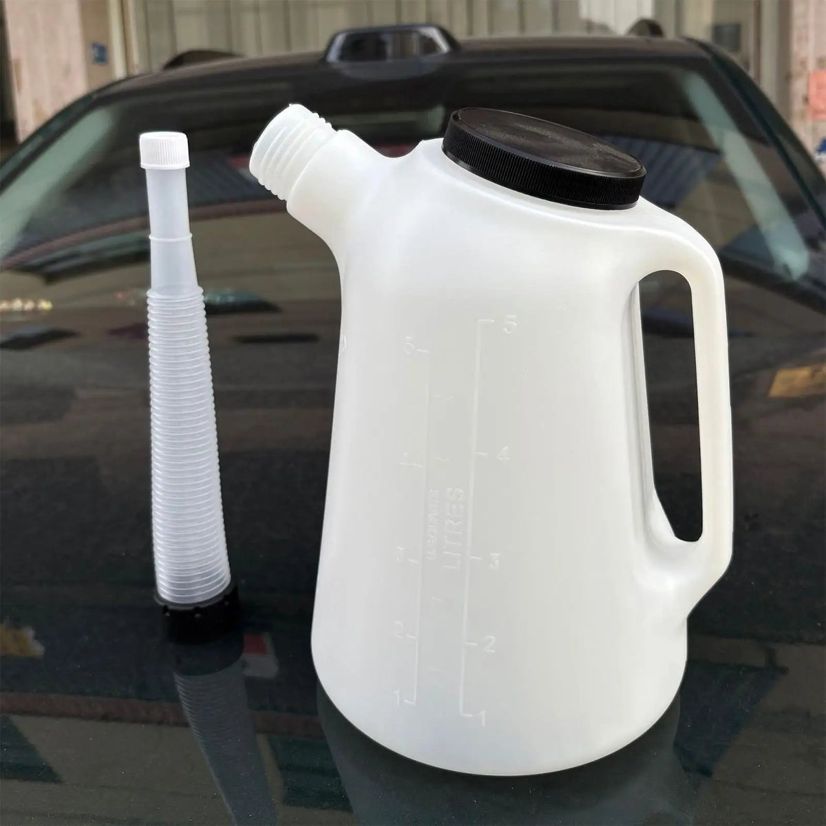 5L Oil Jug with Spout & Lid – Car Engine & Kitchen Fluid Container Oil Fluid Container Axl