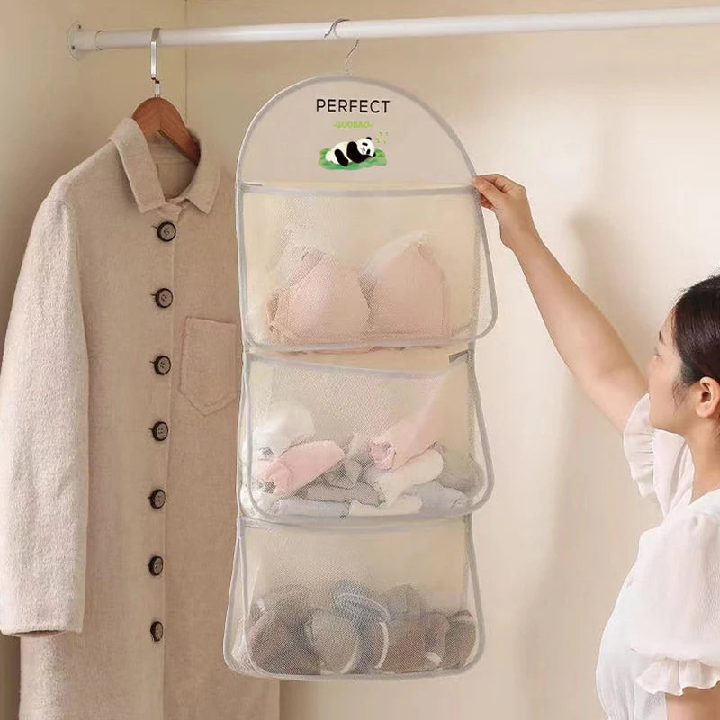 Wall Hanging Mesh Storage Bag – Wardrobe & Closet Organizer Hanging Storage Bag Axl
