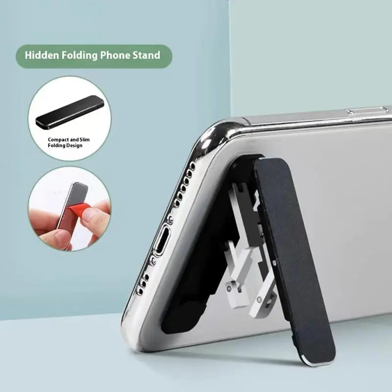 Mini Foldable Phone Stand – Aluminum Alloy Adjustable Desk Mount Phone Stand Axl