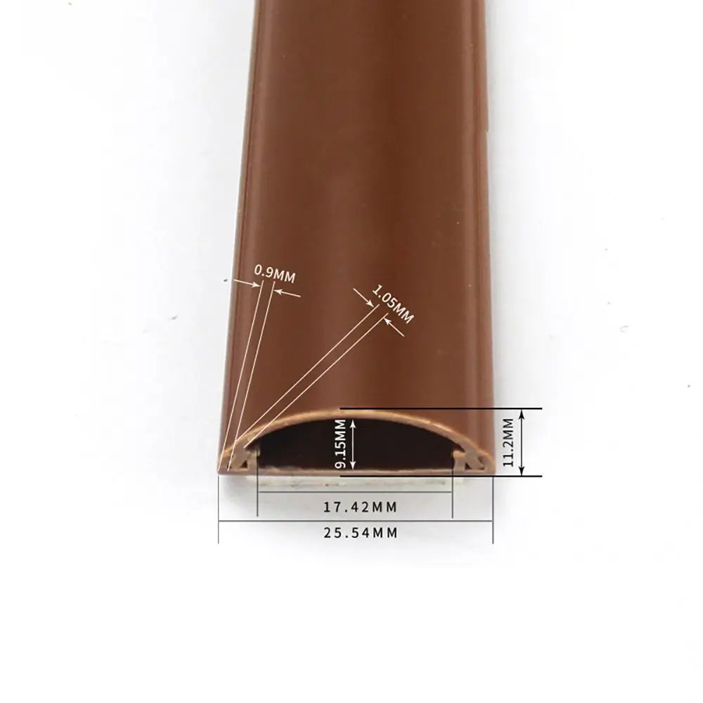 Arc Slot Floor Cord Cover – Self-Adhesive Cable Concealer Floor Cord Cover Axl Brown