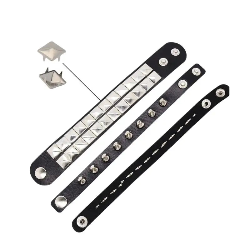 100Pcs Pyramid Metal Studs 4-Prong Punk Spikes DIY Rivets Metal Studs Rivets Axl